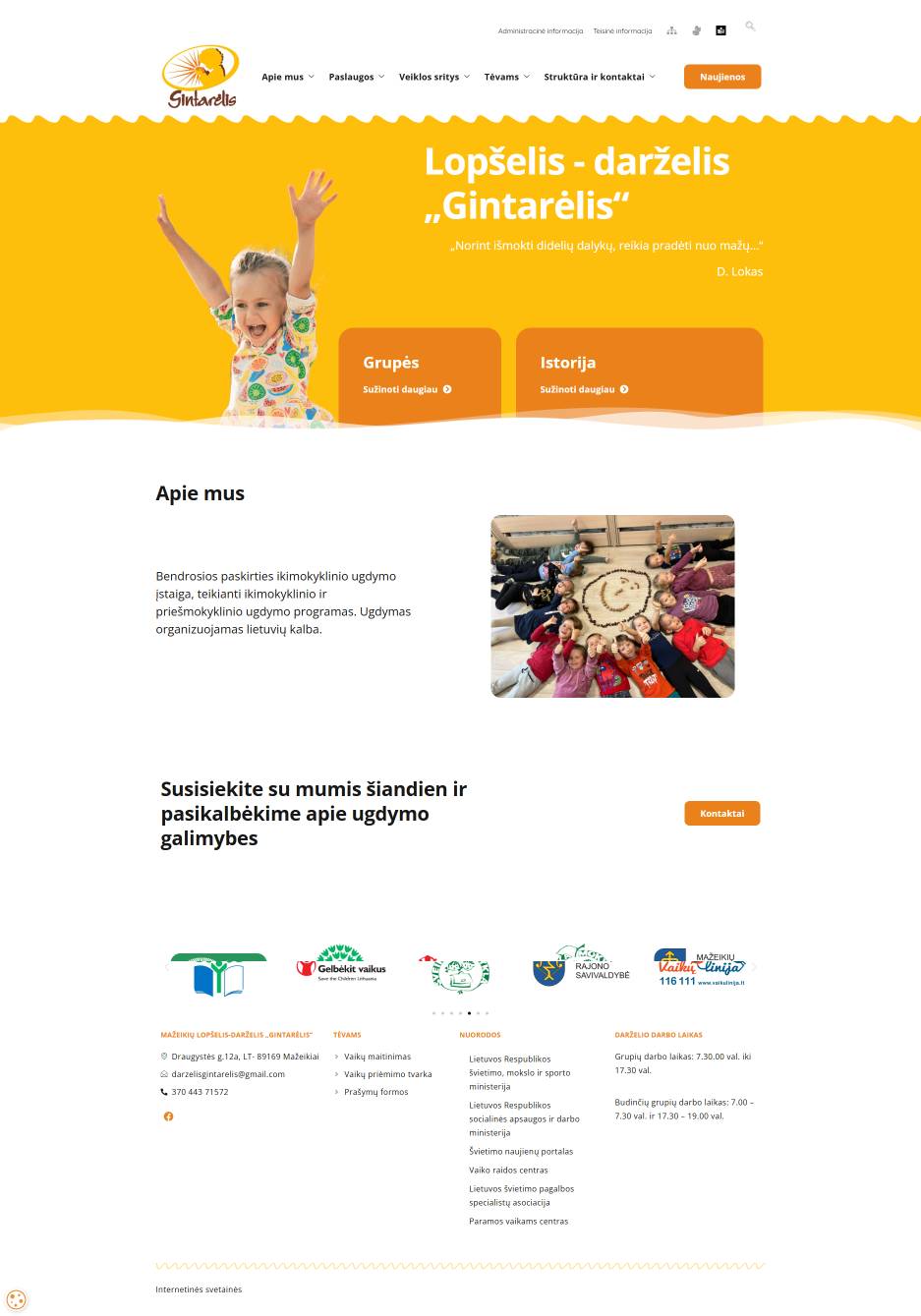 Gintarėlis Nursery and Kindergarten in Mažeikiai