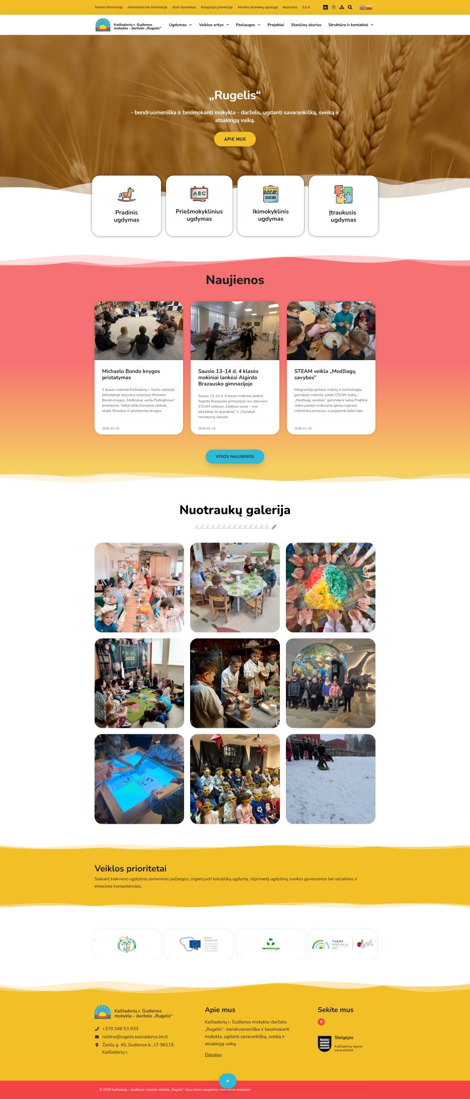 Rugelis Kindergarten and School in Gudiena, Kaišiadorys District